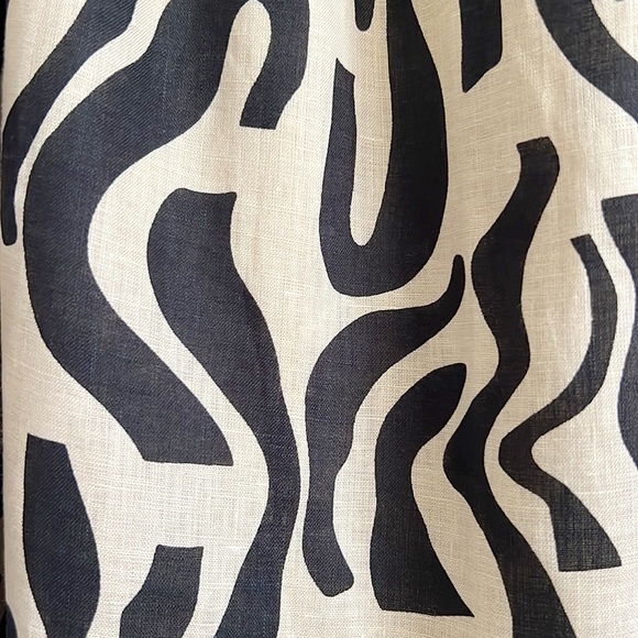 Faithfull The Brand Contessa Strapless Shirred Printed Linen Midi Dress NWT - Picture 10 of 16